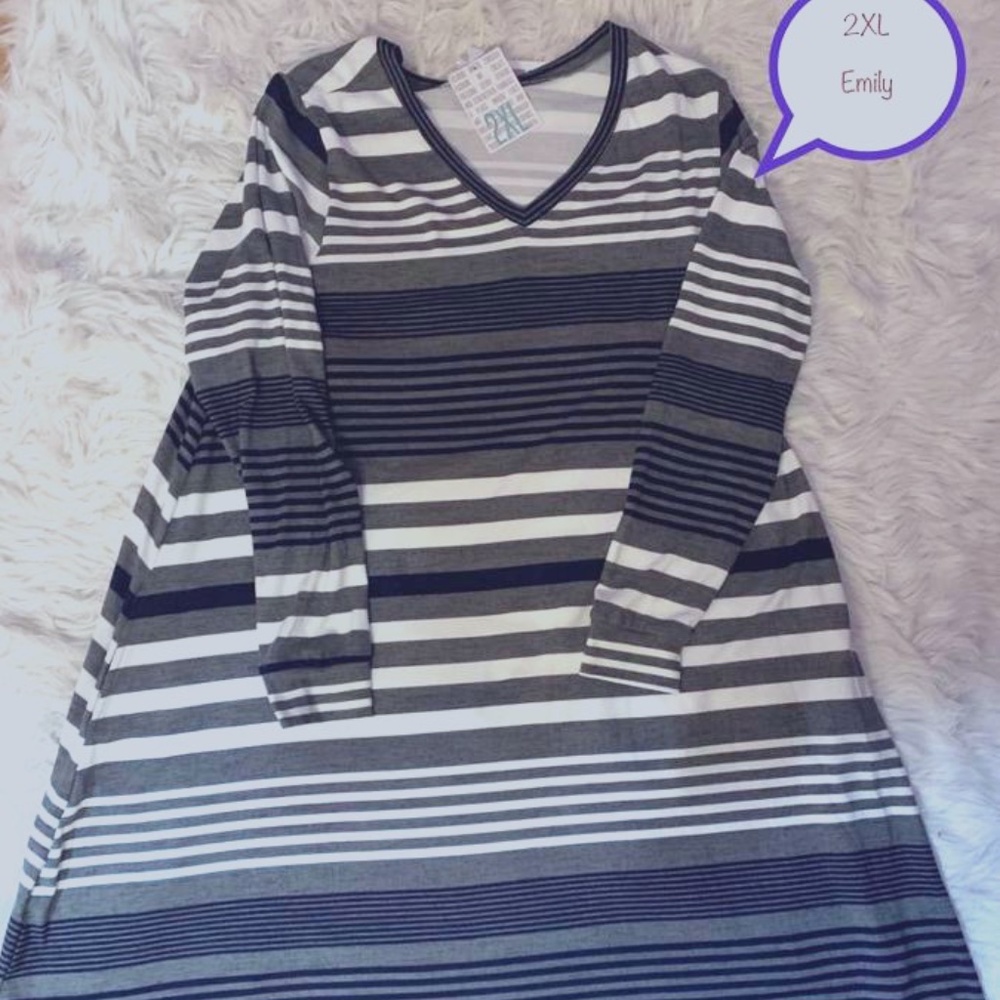 LuLaRoe Striped Emily Dress